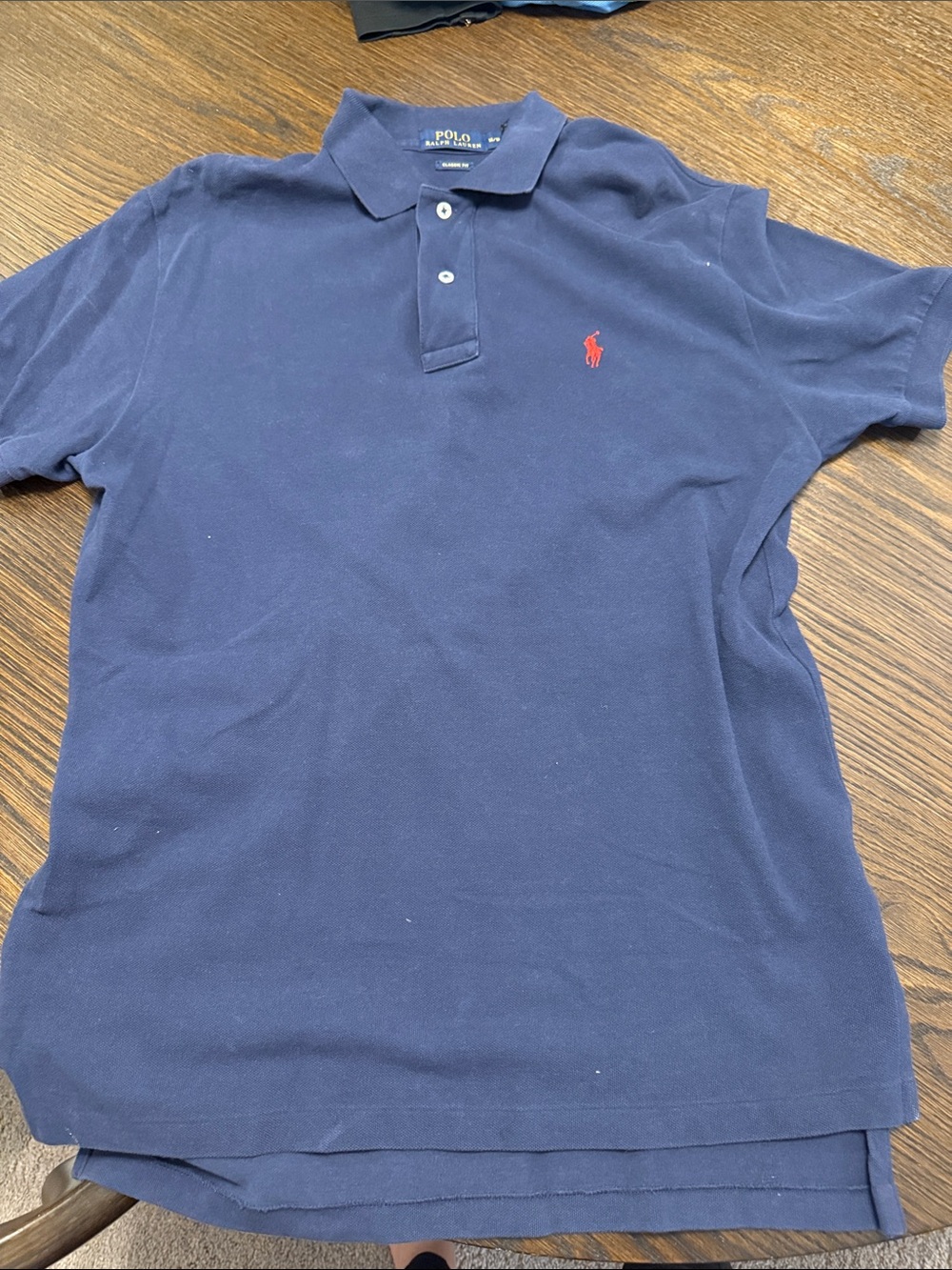 Polo by Ralph Lauren Navy Short-Sleeve Polo with Red Pony